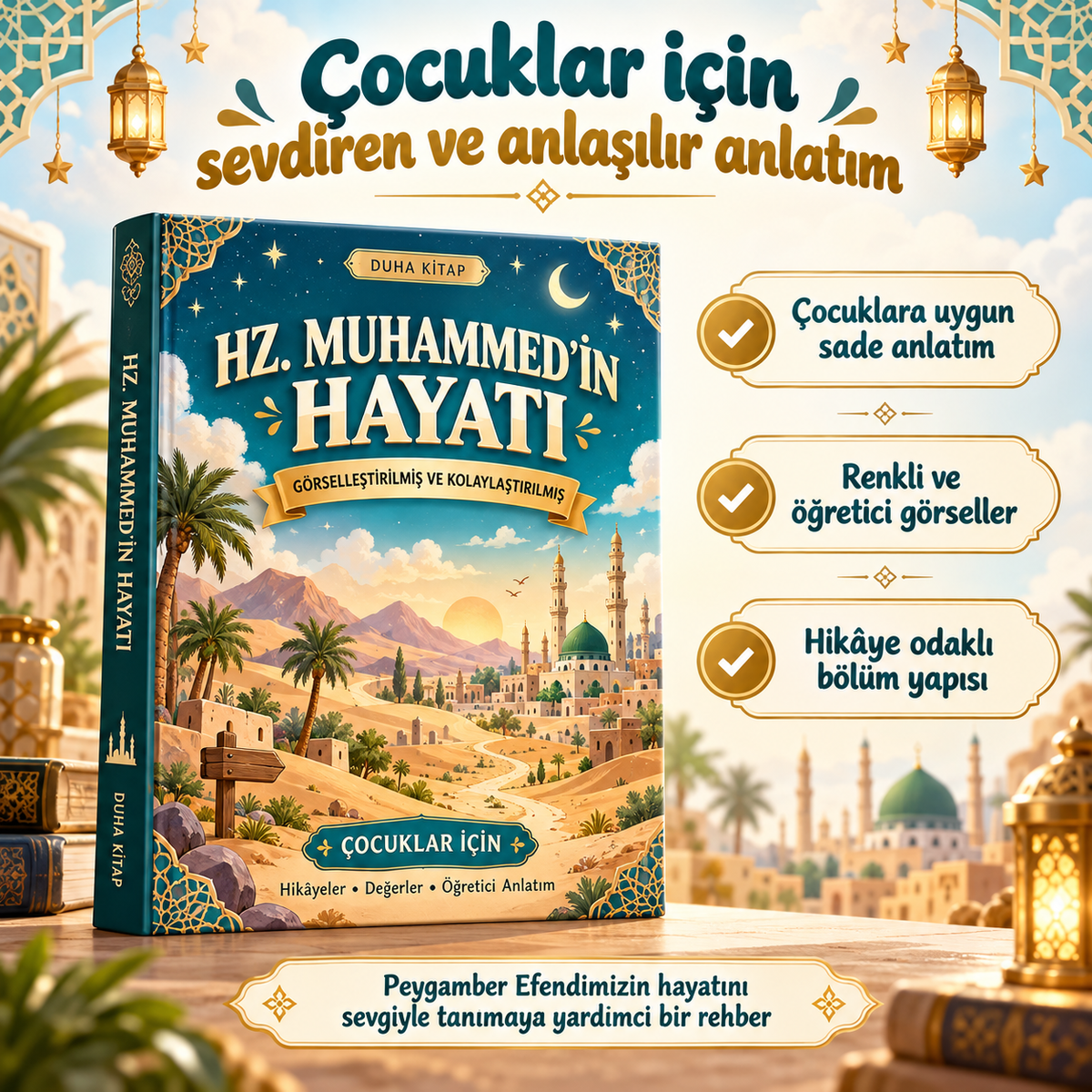 Çocuklar İçin Hz. Muhammed'in Hayatı - Görselleştirilmiş Kolaylaştırılmış